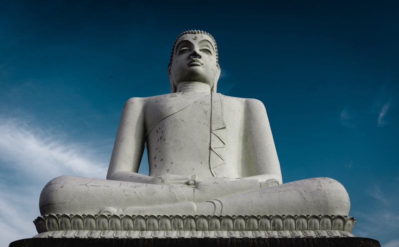 manmade, white, craft, human representation, nature, blue, man made, low, architecture, belief, statue, creativity, low angle view, day, male likeness
