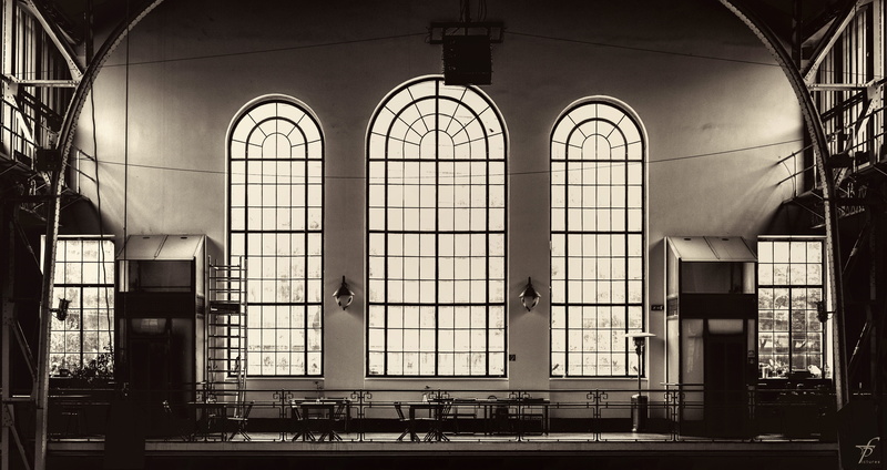 railroad station, glass - material, outdoors, indoors, construction, white, interior, building, building exterior, seat, low angle view, day, built structure