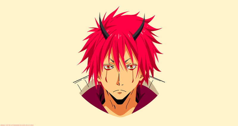 8K, Benimaru (That Time I Got Reincarnated as a Slime), That Time I Got Reincarnated as a Slime, Anime, Face, Minimalist