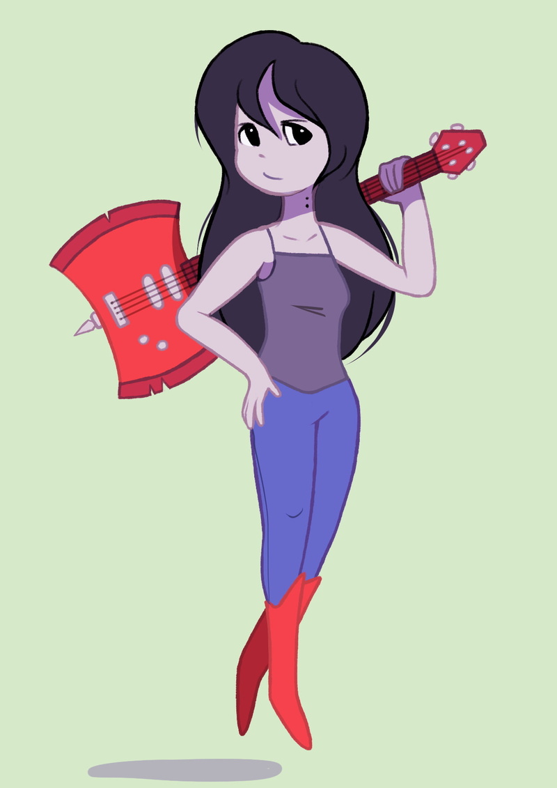 human body part, body part, adult, dancing, women, one person, smiling, facial expression, 720P, cartoon, Marceline the vampire queen, human limb, colored background