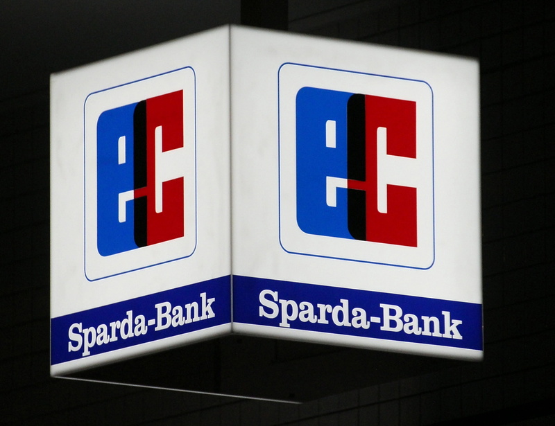 capital letter, text, mode of transportation, blue, sparda-bank, no people, transportation, information, neon, arrow symbol, communication, guidance, red