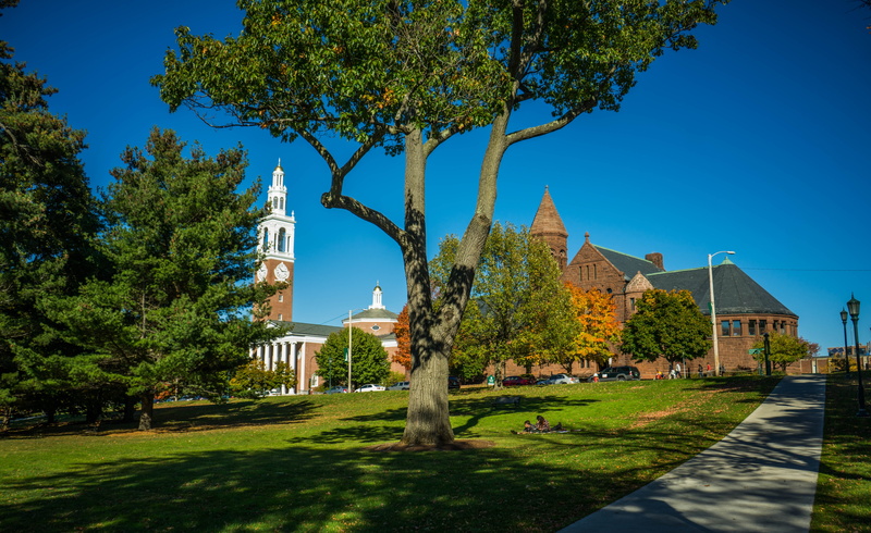 day, sky, nature, grass, residential district, growth, sunlight, building, landscape, shadow, house, garden, university of vermont, fountain, 5K, architecture