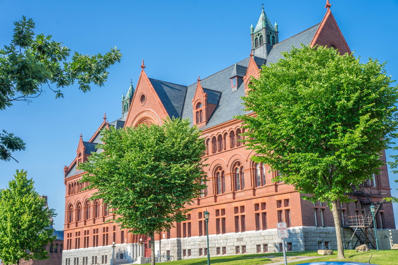 sky, design, university of vermont, building, summer, built structure, vermont, nature, blue, burlington, green, religion, clock, travel destinations, no people
