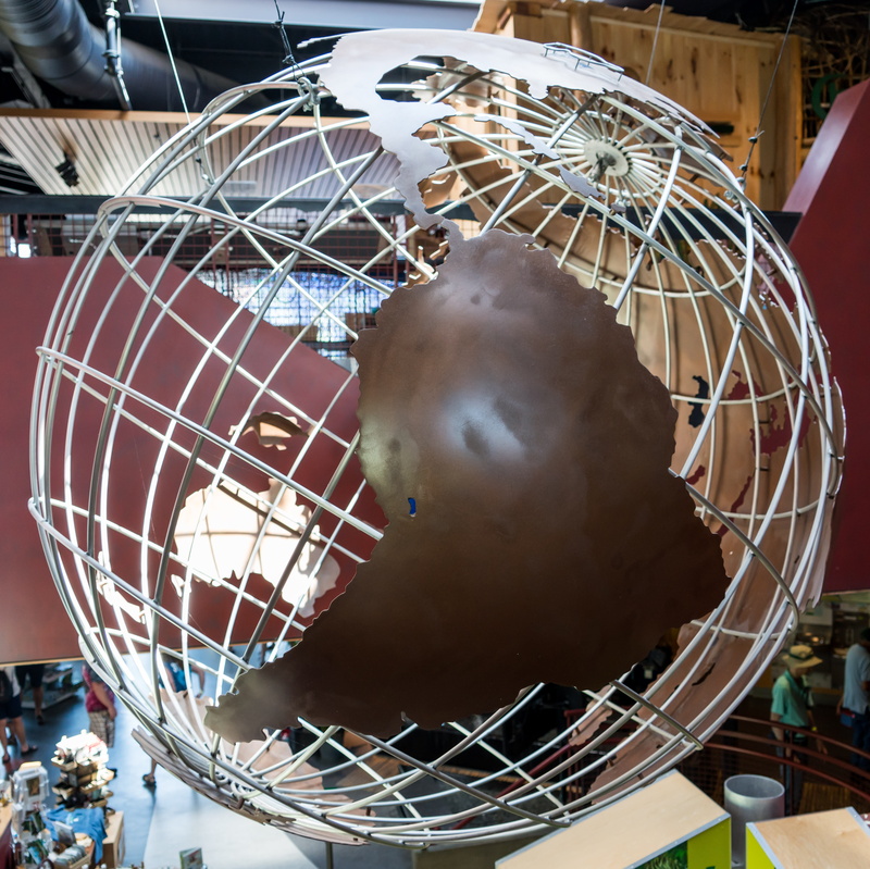 Globe, kitchen, basket, architecture, echo aquarium, sphere, low angle view, Decoration, cage, day, close-up, burlington, birdcage, art and craft, no people