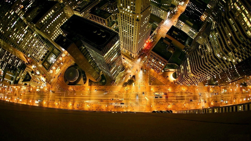 car, lights, street, USA, history, city, birds eye view, travel destinations, transportation, street light, skyscraper, illuminated, 1080P, New York City