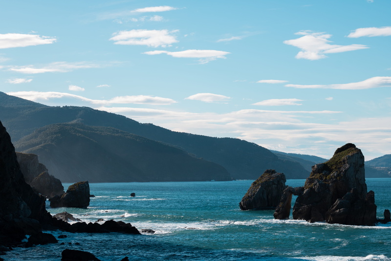 rocks, outdoors, bilbao, rock - object, scenics - nature, idyllic, basque country, day, mountain range, blue, nature, no people, shadows, rock formation