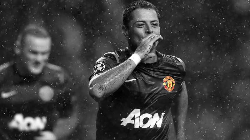 clothing, selective coloring, females, uniform, men, young adult, Javier Hernandez, women, real people, portrait, one person, front view, Chicharito, adult