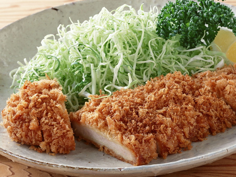 fried, east Asian Culture, breading, wellbeing, salad, backgrounds, gourmet, indoors, japanese food, dinner, cooked, freshness, cabbage, close-up, meal