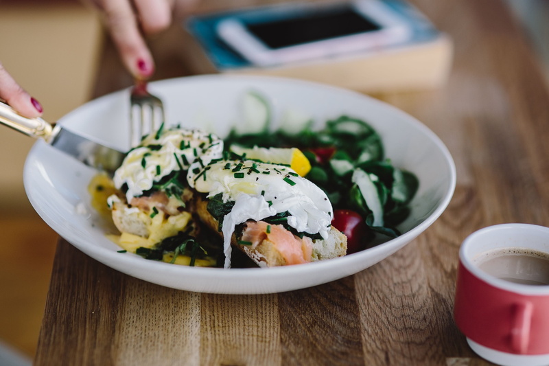 salad, eggs, classic, bowl, human body part, food, crockery, human Hand, hungry, table, eat, image, eating, young, wellbeing, lunch, healthy, meal, restaurant