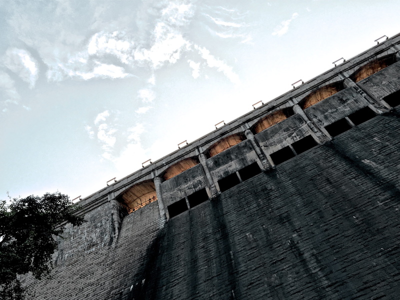 outdoors, nature, 2K, architecture, travel destinations, building exterior, built structure, sky, the past, tree, low angle view, dam, concrete, tai tam tuk reservoir dam