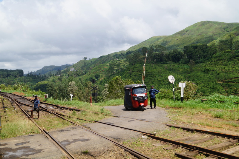 no people, railroad track, environment, tuk tuk, railroad crossing, mountain, scenics - nature, sky, switch point, mode of transportation, galboda rd, beauty in nature