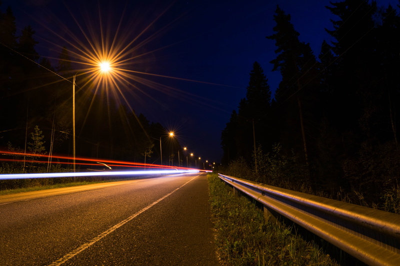 5K, street light, town, way, nature, outdoors, time, travel, traffic, blur, car, nighttime, lapse, automobile, fast, blue, highway, vehicle, illuminated