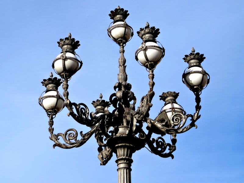 ornate, old, wrought iron, light, design, sunlight, antique, classical style, law, decor, 2K, nature, clear sky, italy, travel, authority, no people, statue
