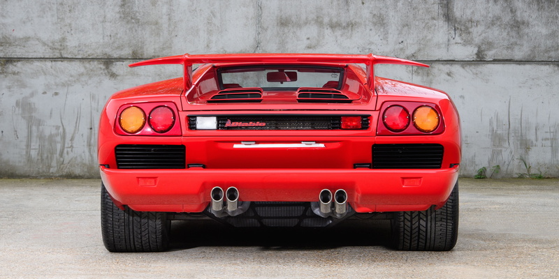 retro styled, car, land vehicle, transportation, Lamborghini Diablo, rickshaw, outdoors, day, truck, red, 5K, city, stationary, wheel, taxi, motor vehicle