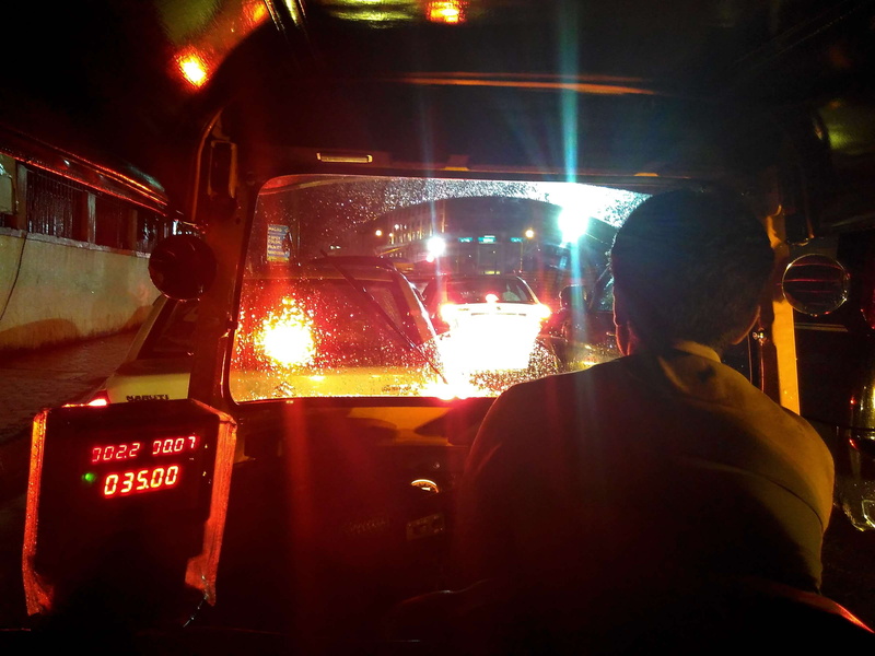 colorful traffic, one person, working, mumbai, night lights, traffic, illuminated, communication, occupation, auto rickshaw, 2K, windshield, adult, portrait