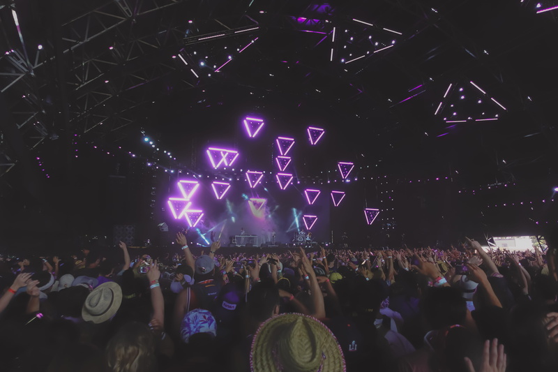 arms raised, performance, stage light, fun, lifestyles, enjoyment, concert, popular music concert, men, real people, 5K, crowd, youth culture, excitement