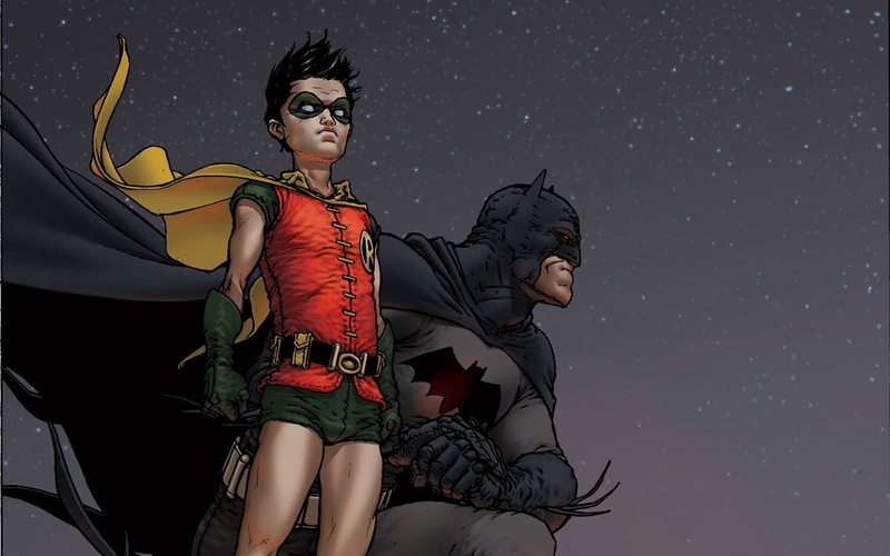 art, quitely, Batman, frank quitely, dc, DC comics, stars, space, 720P, comics, Robin, hd, frank