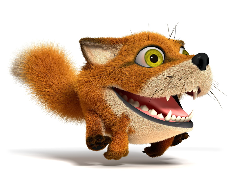 studio shot, Fox, HD, character, cut out, pets, mouth open, animal teeth, runs, toy, domestic animals, indoors, no people, animal themes
