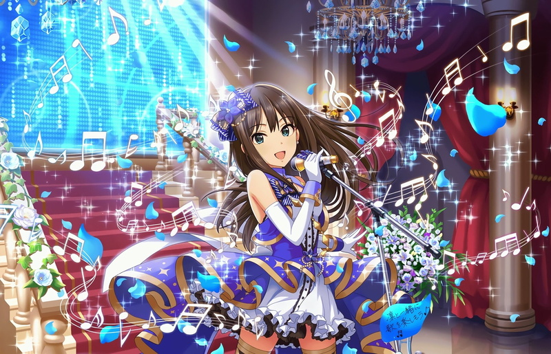 lifestyles, music, The iDOLM@STER Cinderella Girls, amusement park, night, technology, front view, Rin Shibuya, young women, arts culture and entertainment