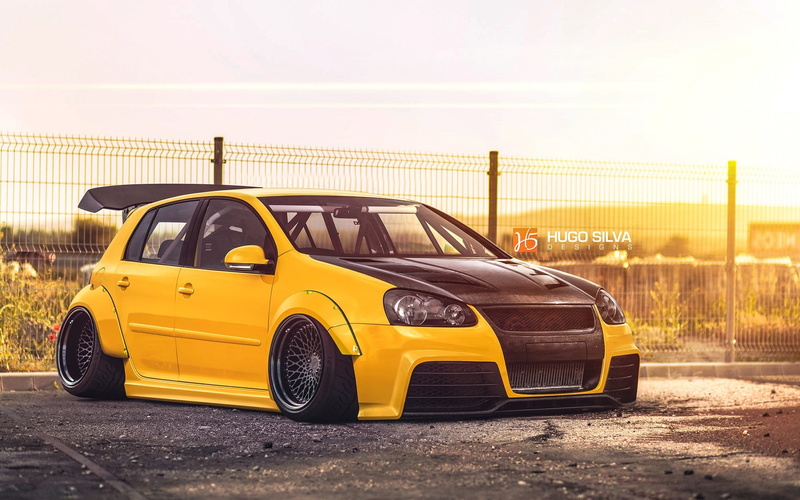 Yellow, Volkswagen, 1080P, Car, Golf