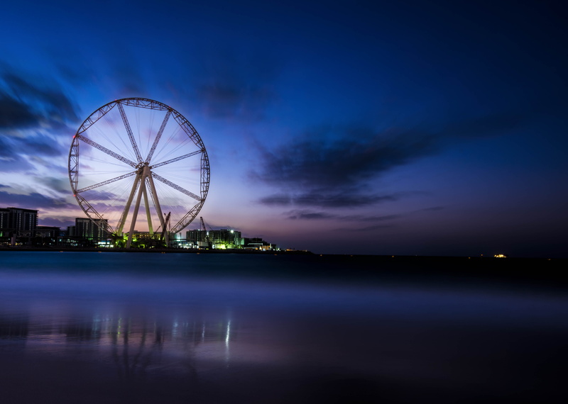 near, cloud - sky, silhouette, dark, illuminated, travel destinations, city, dusk, photography, body, evening, sky, ferris, amusement park ride, water