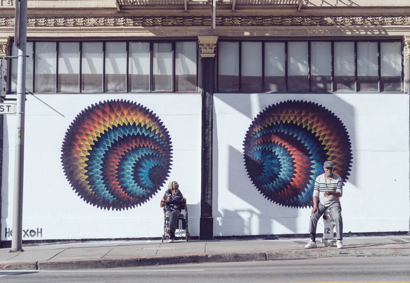 5K, male, eye, history, urban Scene, white, city, art, painting, famous Place, architecture, sitting, san francisco, built Structure, old, people, men