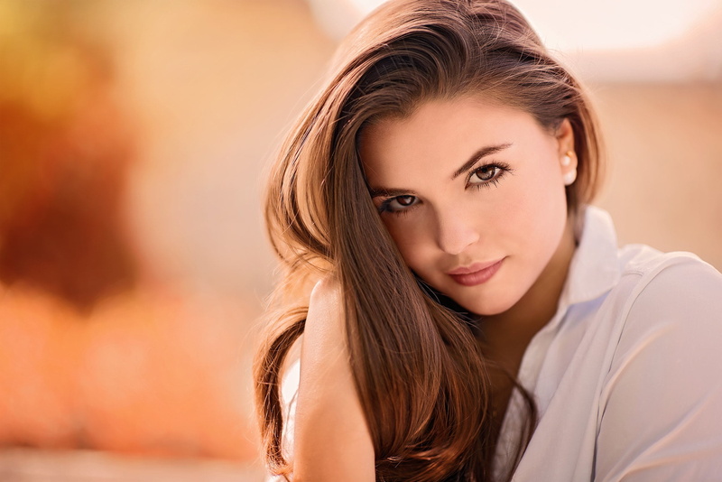 beautiful woman, teenager, portrait, beautiful people, face, one person, brown hair, headshot, depression - sadness, beauty, hair, long hair, 1080P, young adult