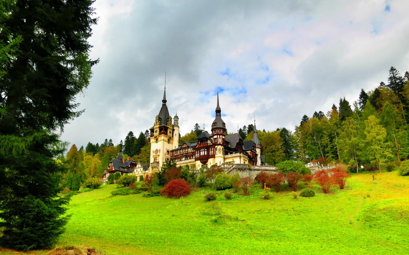 architecture, peles, castle, 720P, sinaia