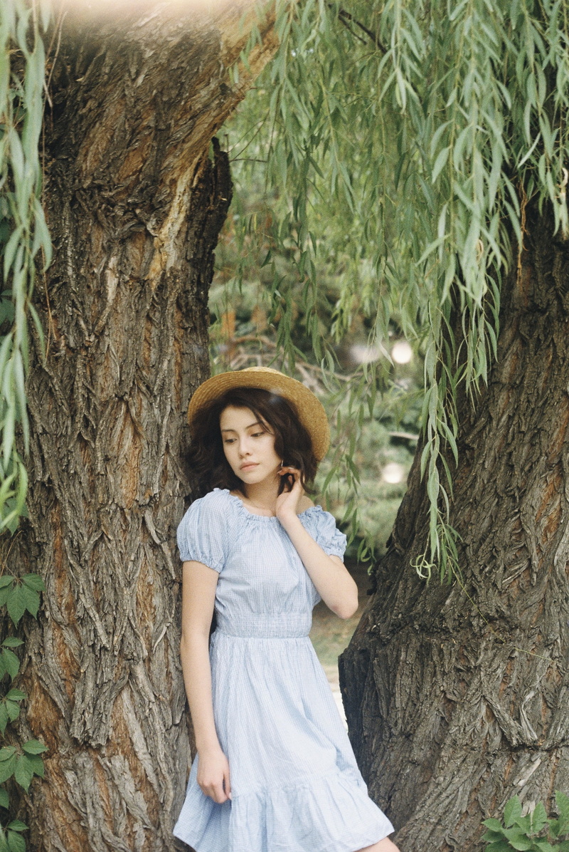 female, profile female, portrait, 2K, relaxation, looking, dress, cheerful, beautiful, beauty, kodak, females, fashion Model, analog blog, people, cute