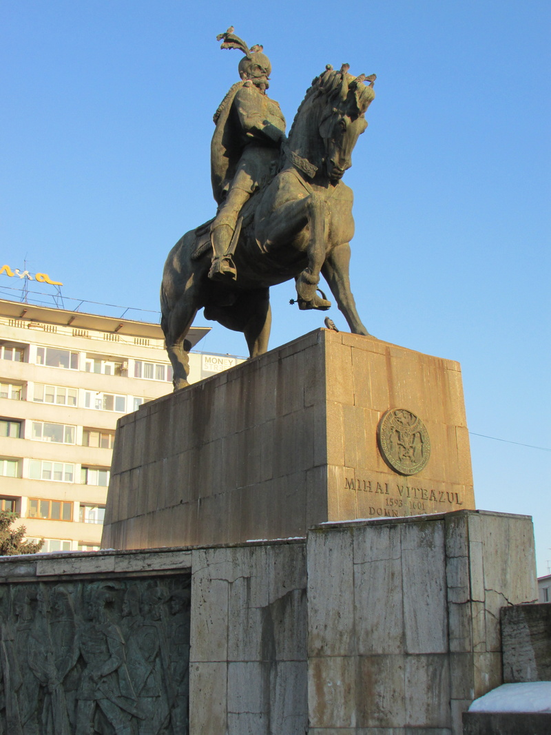 old town, transylvania, horse, romania, human representation, no people, male likeness, memorial, mihai viteazul, sky, travel destinations, outdoors, sculpture
