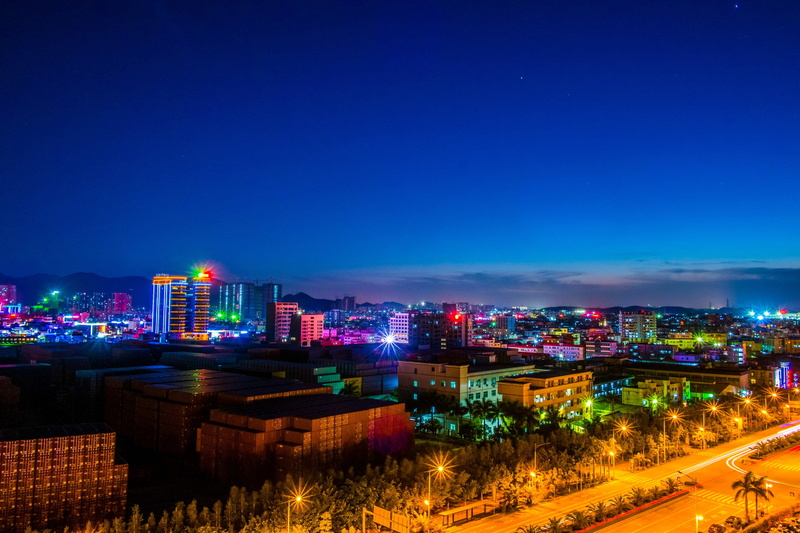 concrete, lights, street, 4K, downtown district, illuminated, urban skyline, buildings, landscape, guangdong, city, view, photography, office building exterior