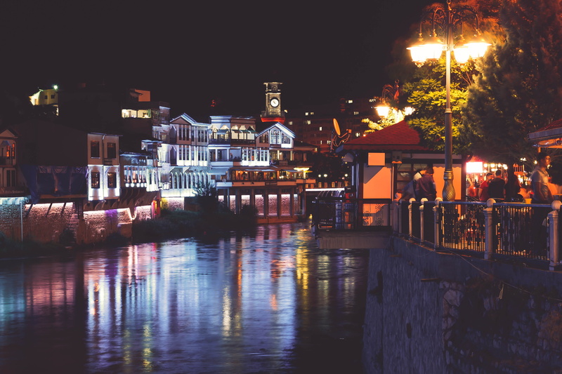 lighting equipment, turkey, reflection, plant, building, 4K, waterfront, lights, water, river, outdoors, city, illuminated, travel destinations, citylight