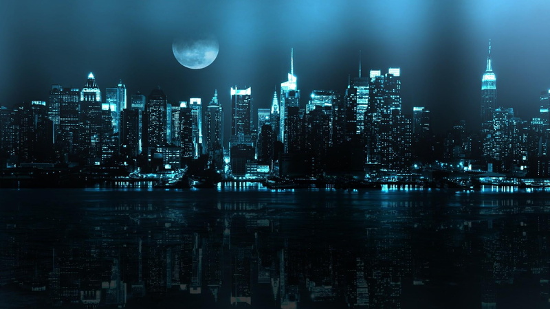 3d, tall - high, moon, skyscraper, building exterior, architecture, outdoors, citylights, landscape, built structure, modern, 1080P, nature, building
