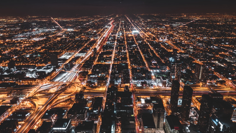 outdoors, city life, illuminated, built structure, aerial view, citylights, photography, evening, high angle view, from above, tourism, light, no people