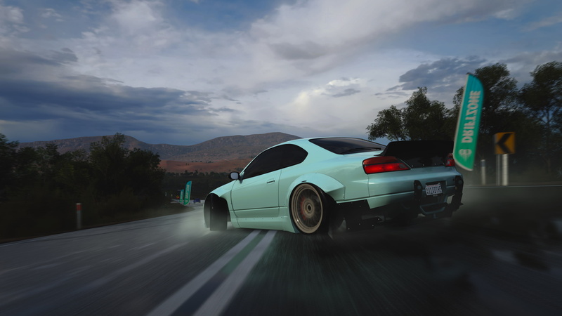 no people, forza horizon 3, nature, sign, on the move, land vehicle, road, mode of transportation, street, Forza, day, motion, road marking, car, motor vehicle