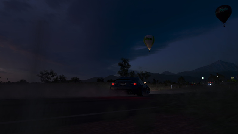 balloon, forza horizon 3, dusk, 4K, air vehicle, scenics - nature, no people, transportation, hot air balloon, sky, adventure, Forza Horizon, tree, Forza