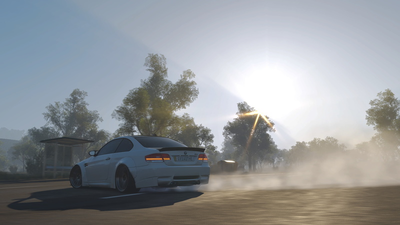 sunny, Forza Horizon, land vehicle, motion, nature, clear sky, no people, luxury, mode of transportation, 4K, Forza Games, sun, sunbeam, motor vehicle