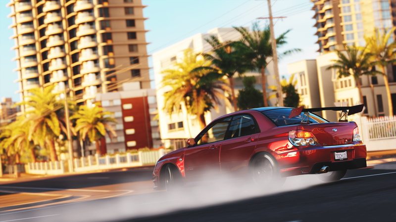 road, Drifting, mode of transportation, luxury, tropical climate, city, no people, transportation, tree, built structure, 2K, nature, outdoors, day, Forza Games