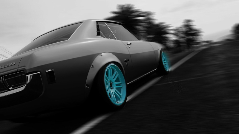 air vehicle, silver colored, forza horizon 3, speed, car, monochrome, no people, land vehicle, sport, road, sports car, motion, 1080P, white, Toyota Celica