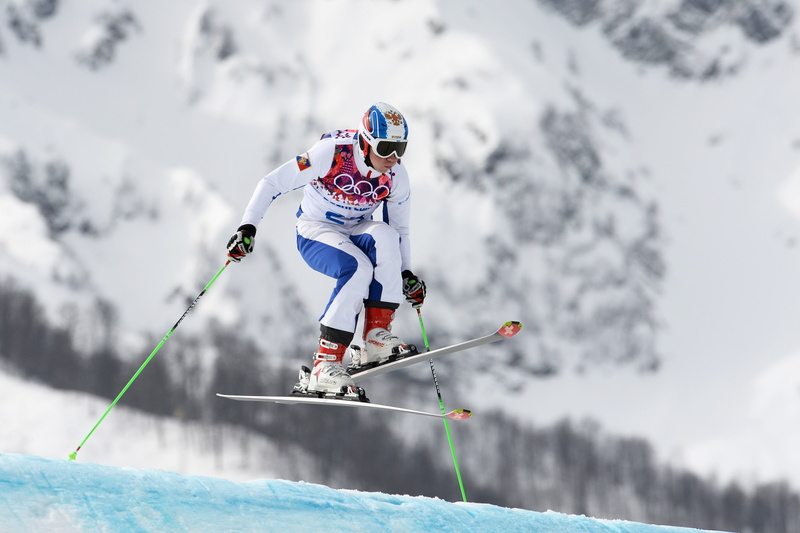 ski, stick, RUSSIA, mountains, Egor Korotkov, snow, The XXII Winter Olympic Games, Sochi 2014, Ski-cross, sochi 2014 olympic winter games, 4K