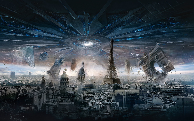 Movies, resurgence, nature, city, fuel and power generation, industry, built structure, light - natural phenomenon, night, poster, illuminated, independence