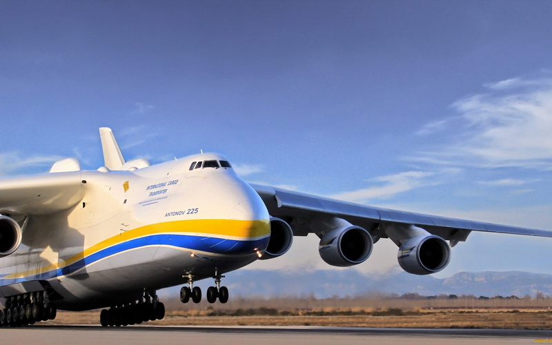 Antonov An-225, airport, aerospace industry, stationary, airplane, day, fighter plane, 1080P, no people, vehicle, aircraft wing, mode of transportation