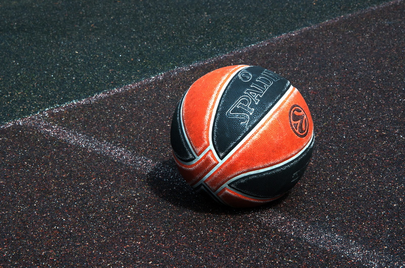 basketball, 4K, no people, still life, day, black color, close-up, red, playground, road, transportation, basketball court, ball, focus on foreground