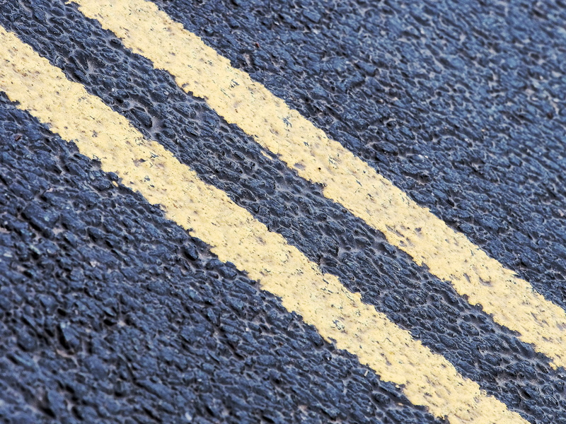 textured, outdoors, restriction, fine, yellow, textile, law, traffic, forbid, control, carpet - decor, surface, high angle view, prevent, road marking