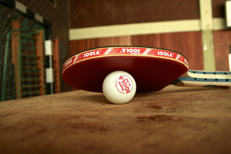 wood, playground, play, team sport, ping-pong, ping-pong table, 1080P, leather, top, single object, competition, close-up, sports equipment, ball, sport