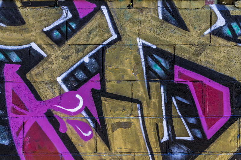 close-up, multi colored, text, Street Art, purple, night, brick texture, spray paint, abstract, architecture, mural, day, city, wall - building feature