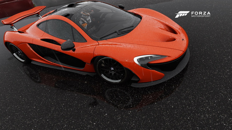 transportation, Forza, black color, land vehicle, city, close-up, car, wheel, motor vehicle, rain, competition, 1080P, sport, no people, motor racing track