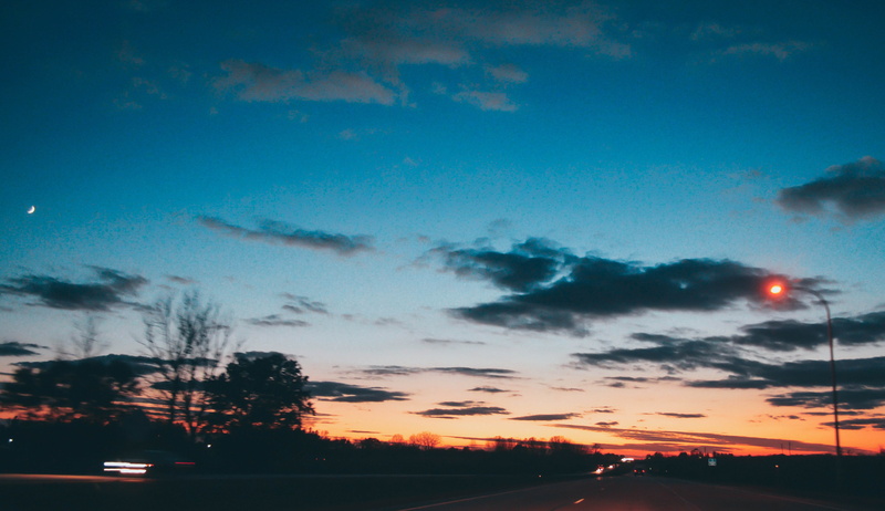 no people, tree, outdoors, longexposure, land vehicle, lights, minnesota, city, plant, streetlight, orange, trees, dusk, motionblur, cloud - sky, cloud