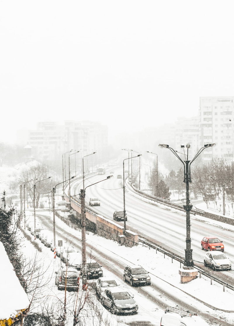 sky, architecture, snowing, land vehicle, train, winter, white color, nature, no people, snow, cars, traffic, photo, vehicle, tree, covered, rail transportation