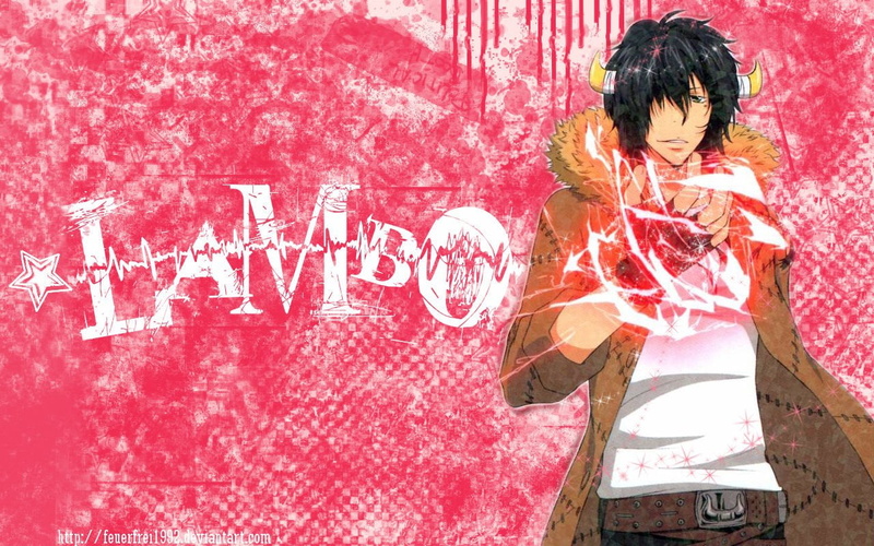 leisure activity, beautiful woman, Lambo (Katekyō Hitman Reborn!), one person, 720P, text, communication, women, built structure, Katekyō Hitman Reborn!